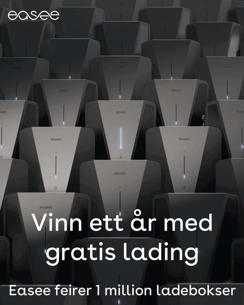 Easee feirer én million solgte ladere - Vinn ett år med gratis lading
