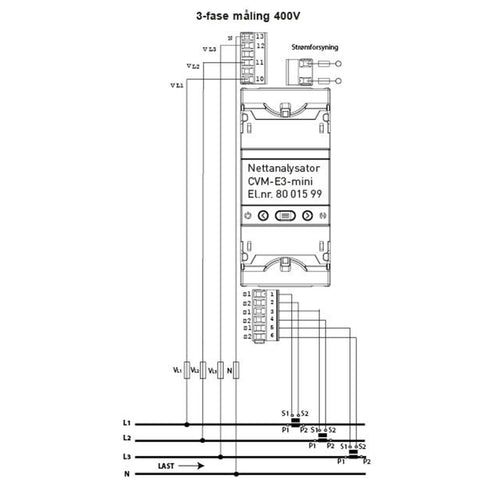 CI56414MC - Nettanalysator CVM-E3-mini-ITF-RS485-IC - Elbilgrossisten