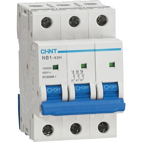 CHiNT- Earth Fault Circuit Breaker- Combined Automatic Fuse- Type A- 30mA- 16A/20A/25A32A/40A- C-KAR- 3 poles