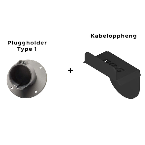 EBG Kabeloppheng + type 1 pluggholder - Elbilgrossisten
