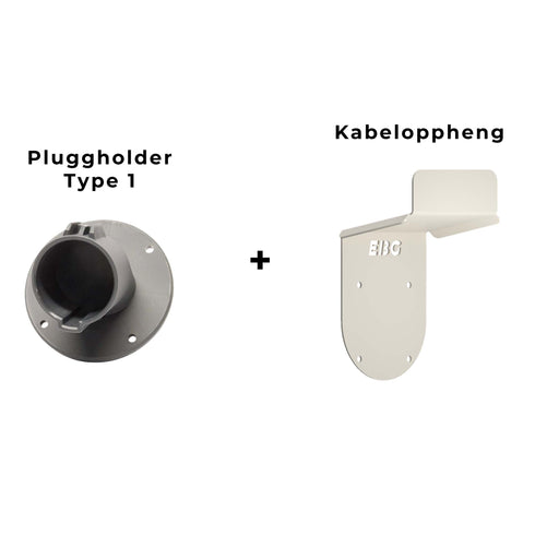 EBG kabelholder med vinklet støpselholder (Til Type 1 plugg)