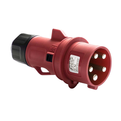 Famatel - 432-6 - 3P+N+PE - 32A 3 fase 400V industriplugg - CEE - Rundstift