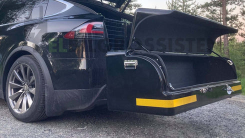 HS-XBOX - Transportboks til hengerfeste / krok - Glassfiber - 190 cm - Sort - Black - Elbilgrossisten