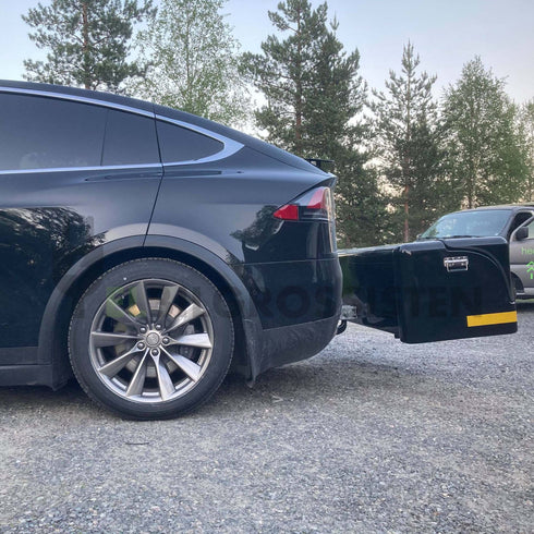 HS-XBOX - Transportboks til hengerfeste / krok - Glassfiber - 190 cm - Sort - Black - Elbilgrossisten