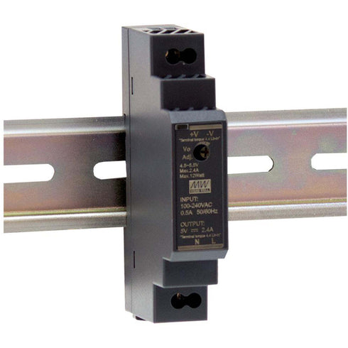 Meanwell - HDR-15-24 - DIN Rail Power Supply 24V 630mA 15.2W Adjustable - Elbilgrossisten