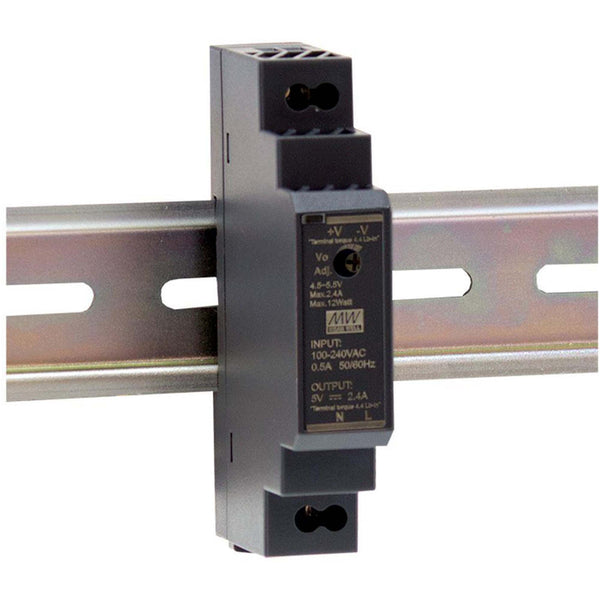 Meanwell - HDR-15-24 - DIN Rail Power Supply 24V 630mA 15.2W Adjustable - Elbilgrossisten