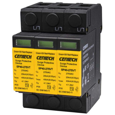 Overspenningsvern - CENTECH - 3-pol 400V TN - CV067324 - Elbilgrossisten