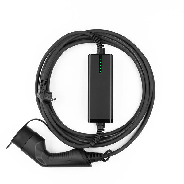 SPARK BLACK - Ladekabel til stikkontakt - Type 2 - Charging cable - Schuko - Elbilgrossisten