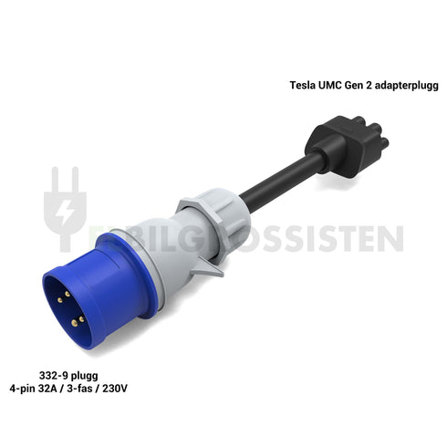 Tesla UMC Gen 2 Adapter - Overgang - 332-9 - 32A 3P 230V - Elbilgrossisten