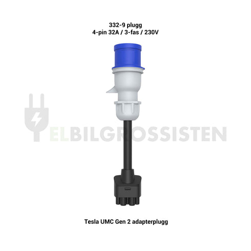 Tesla UMC Gen 2 Adapter - Overgang - 332-9 - 32A 3P 230V - Elbilgrossisten