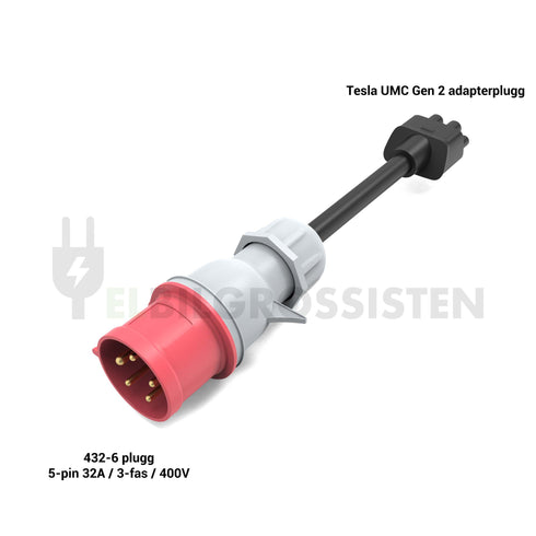 Tesla UMC Gen 2 Adapter - Overgang - 432-6 - 32A 3P 400V - Elbilgrossisten