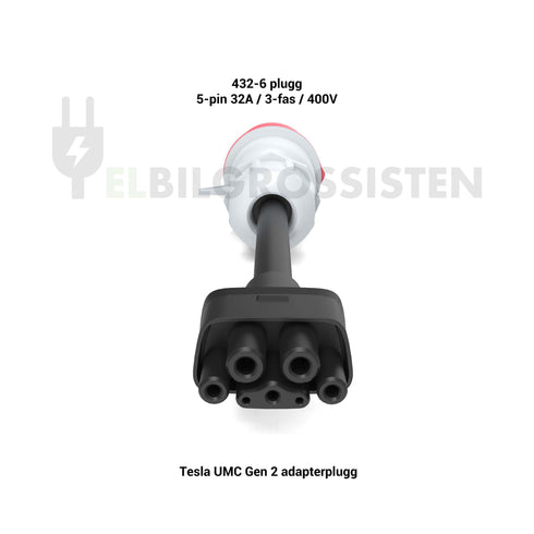 Tesla UMC Gen 2 Adapter - Overgang - 432-6 - 32A 3P 400V - Elbilgrossisten