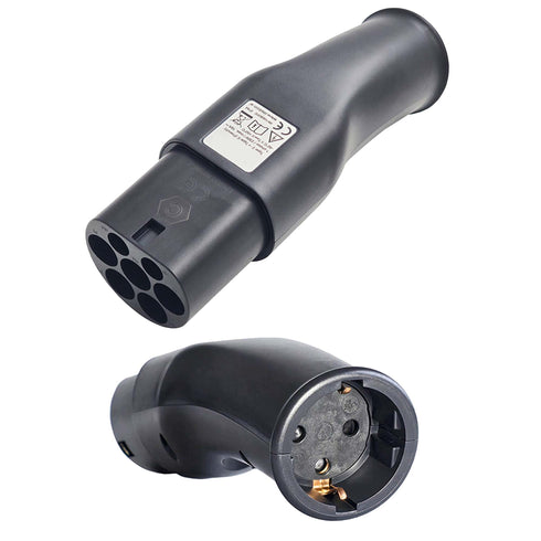 Type 2 to schuko adapter - compact model - Elbilgrossisten