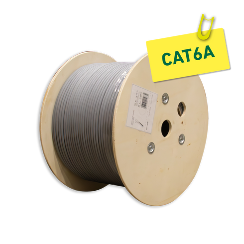 CAT6A U/FTP LSZH GRÅ 305M TROMMEL