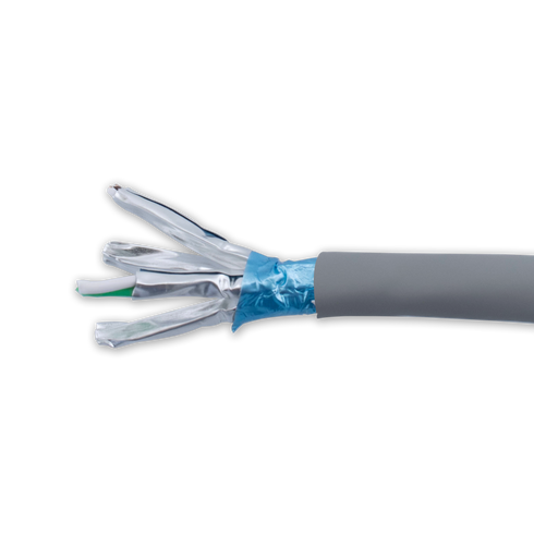 CAT6A F/FTP LSZH GRÅ 305M TROMMEL