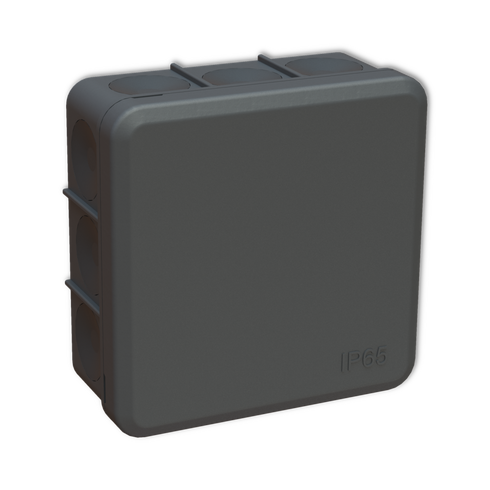 KOBLINGSBOKS IP65 SORT 85X85MM