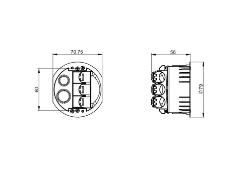MULTIBOKS 3X16MM 90GR LAV 55MM