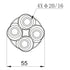 SKAPMUFFE KOMBI 40MM 4X16/20MM