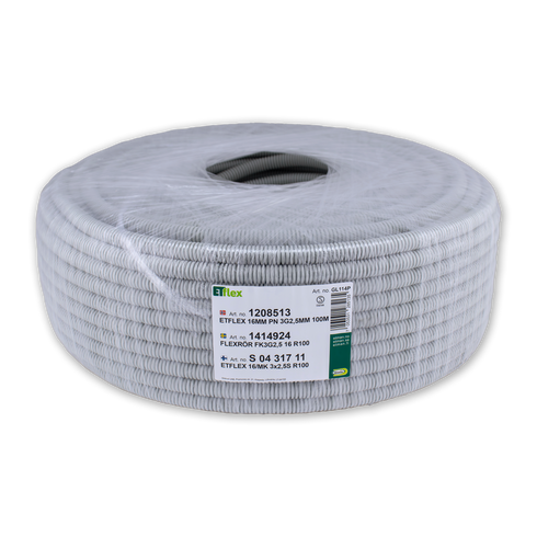 ETFLEX 16MM PR 2X2,5/2,5 100M BUNT