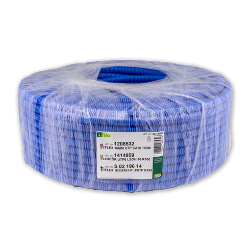 ETFLEX 20MM UTP 2XCAT6 100M BUNT HALOGENFRI