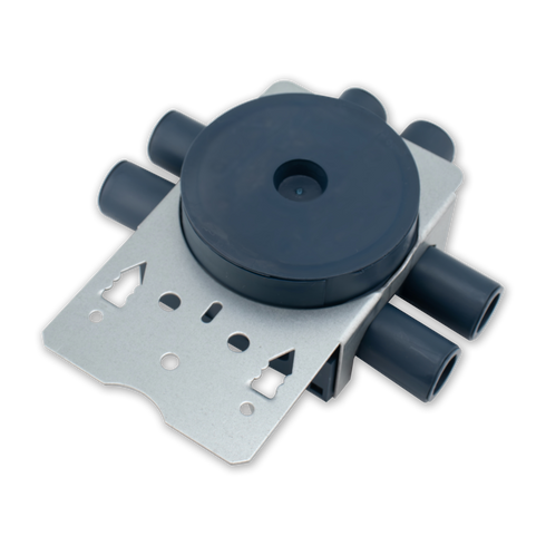 VEGGBOKS 6-LØP M/FESTEBRAKETT H=45mm for 12mm kledning