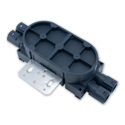 VEGGBOKS UNIVERSAL DOBBEL 2+3-LØP 12MM M/STENDERFESTE