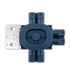 VEGGBOKS UNIVERSAL 1,5 LIGGENDE 6-LØP 12MM M/STENDERFESTE
