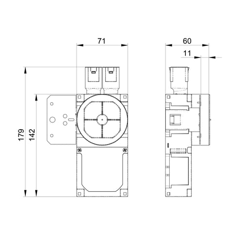 VEGGBOKS UNIVERSAL STOR 12MM M/STÅLSTENDERFESTE