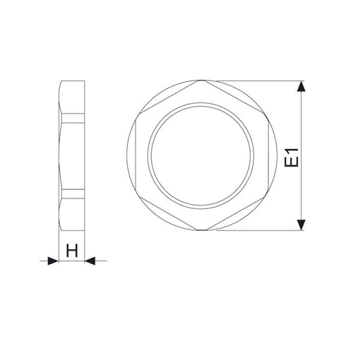 KONTRAMUTTER POLYAMID 18,6 - 100 stk