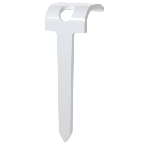 Kabelklammer tre oval TP-O-25 Hvit - 200 stk
