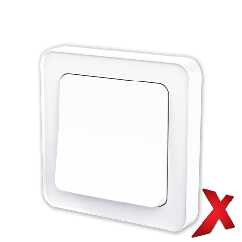 X.BRYTER INNF 1POL/ENDEVENDER HVIT 16/1-6 HURTIGKOBLING