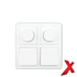 X.BRYTER INNF 1POL/ENDEVENDER HVIT 16/1-6 HURTIGKOBLING