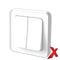X.BRYTER INNF DB ENDEVENDER HVIT 16/6+6 HURTIGKOBLING