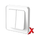 X.BRYTER INNF DB ENDEVENDER HVIT 16/6+6 HURTIGKOBLING