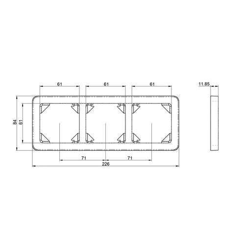 X.KOMBIRAMME 3 HULL S+S+S HVIT