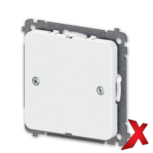 X.BLINDPLATE M/FESTERAMME HVIT