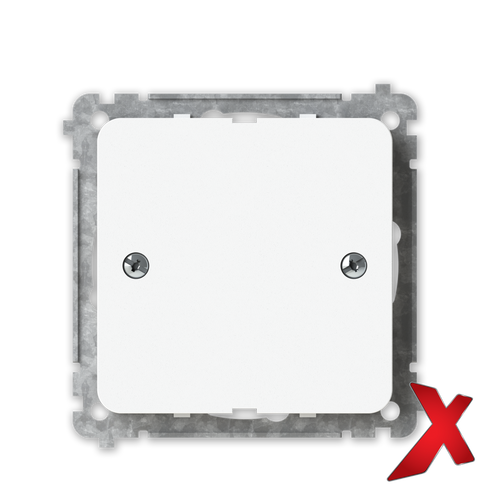 X.BLINDPLATE M/FESTERAMME HVIT
