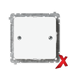 X.BLINDPLATE M/FESTERAMME HVIT