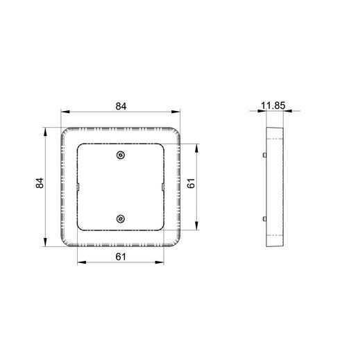 X.BLINDPLATE M/FESTERAMME HVIT