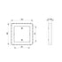 X.BLINDPLATE M/FESTERAMME HVIT