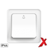 X.BRYTER INNF RINGEKNAPP IP44 HVIT 16/1 SKRUKOBLING