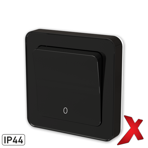 X.BRYTER INNF 2POL IP44 SORT 16/2 HURTIGKOBLING