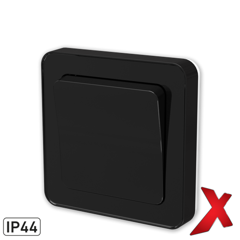 X.BRYTER INNF 1POL/ENDEV IP44 SORT 16/1-6 HURTIGKOBLING