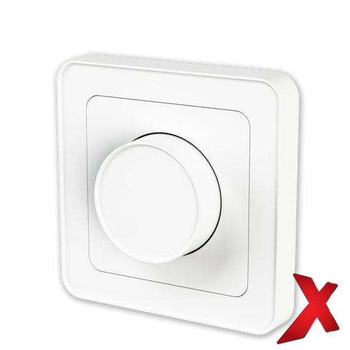 X.RAMMEKIT DIMMER 1POL UNIV HVIT M/DIMMEHJUL OG RAMMER