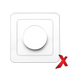 X.RAMMEKIT DIMMER 1POL UNIV HVIT M/DIMMEHJUL OG RAMMER