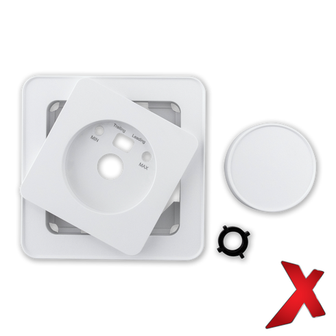 X.RAMMEKIT DIMMER 1POL UNIV HVIT M/DIMMEHJUL OG RAMMER