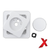X.RAMMEKIT DIMMER 1POL UNIV HVIT M/DIMMEHJUL OG RAMMER