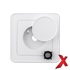 X.RAMMEKIT DIMMER 1POL UNIV HVIT M/DIMMEHJUL OG RAMMER