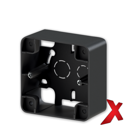 X.PÅVEGGSKAPPE 40MM ENKEL SORT KOMPLETT M/RAMME