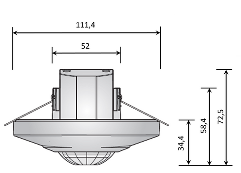 ETLUX NÆRVÆRSDET. ETEYE F/TAK ETEYE-562PA IP40